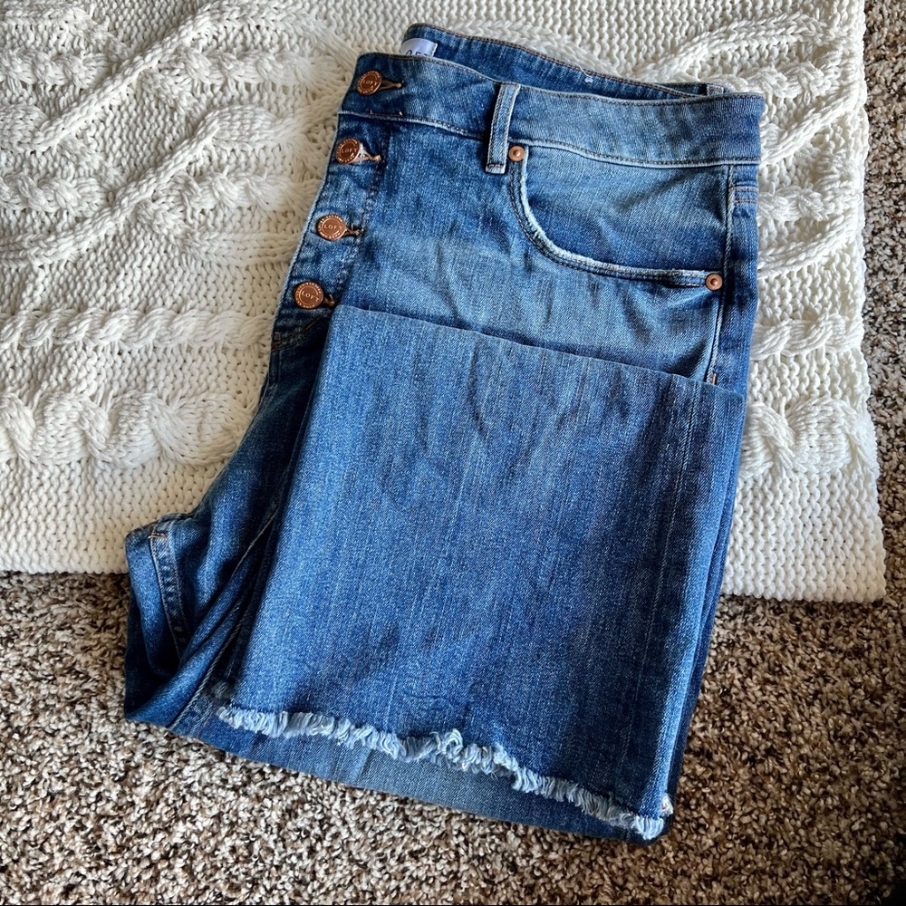 LOFT High Waist Curvy Flare Crops Size 16